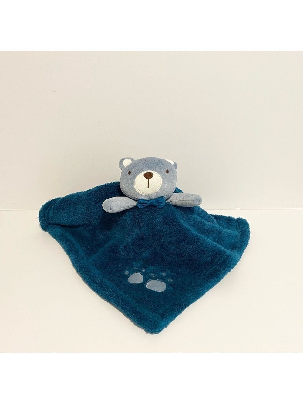 Sandy Simon Dark Blue Teddy Bear Lovey Security Blanket Plush Stuffed Animal Toy